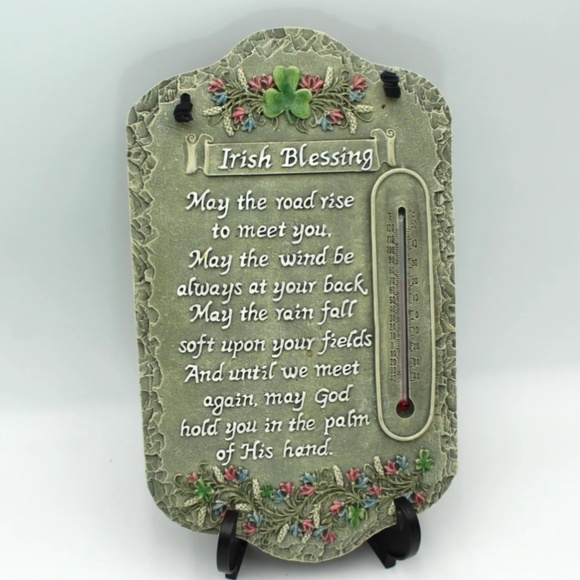 Irish Blessing Vintage Wall Plaque with thermometer - - Picture 1 of 1